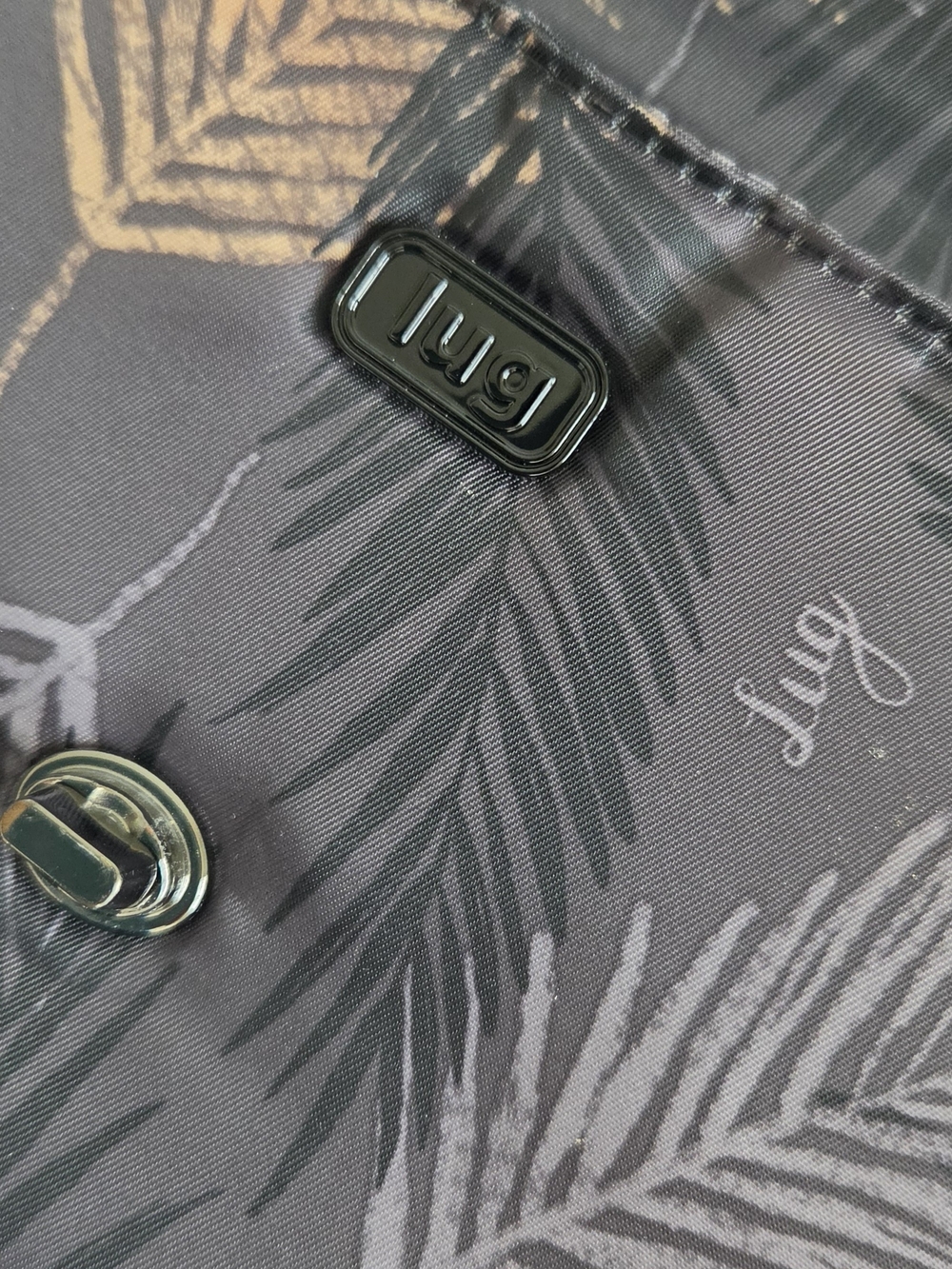 lug Quilted Black Crossbody with Palm-Print Accent - Picture 2 of 12